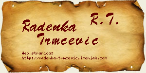 Radenka Trmčević vizit kartica